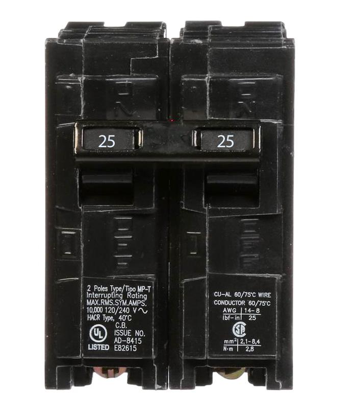 Q225 - Siemens 25 Amp Double Pole Circuit Breaker