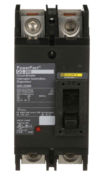 QGL22200 - Square D 200 Amp 2 Pole 240 Volt Molded Case Circuit Breaker