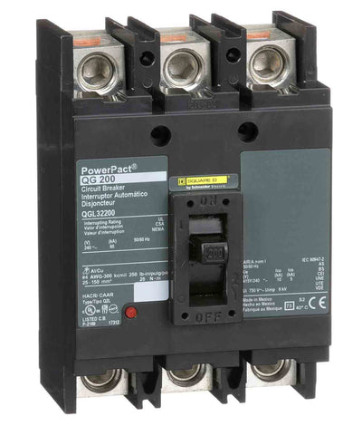 QGL32200 - Square D 200 Amp 3 Pole 240 Volt Molded Case Circuit Breaker