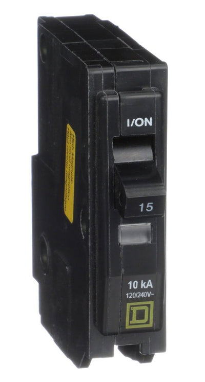 QO115HM - Square D 15 Amp 1 Pole 120 Volt Plug-In Molded Case Circuit Breaker