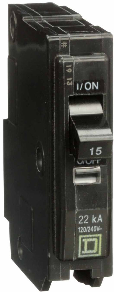 QO115VH - Square D 15 Amp 1 Pole 240 Volt Molded Case Circuit Breaker