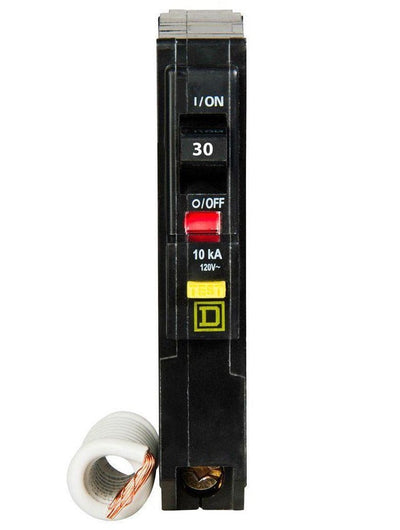 QO130EPD - Square D 30 Amp 1 Pole Ground Fault Equipment Protection Circuit Breaker