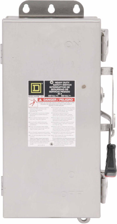 HU361DS - Square D 30 Amp 3 Pole 600 Volt Disconnect and Safety Switches