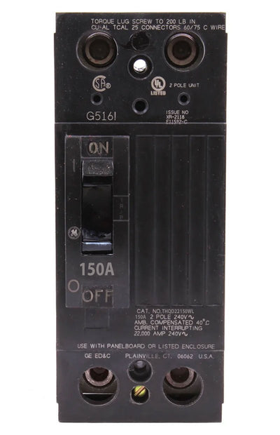 THQD22150WL - GE 150 Amp 2 Pole 240 Volt Molded Case Circuit Breaker