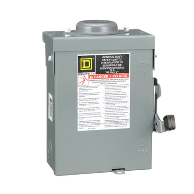 D221NRB - Square D 30 Amp 2 Pole 240 Volt Disconnect and Safety Switch