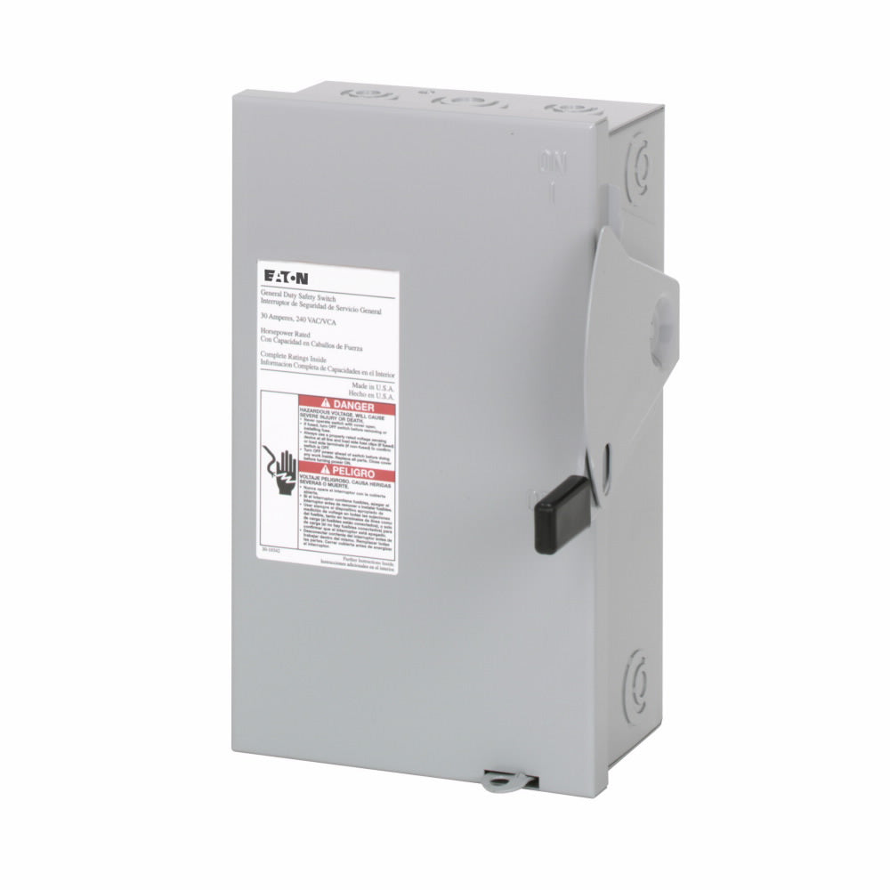 DG221UGB - Eaton Cutler-Hammer 30 Amp 2 Pole 240 Volt Disconnect and Safety Switch