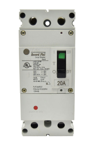 FBV26TE080R2 - GE 80 Amp 2 Pole 600 Volt Molded Case Circuit Breaker