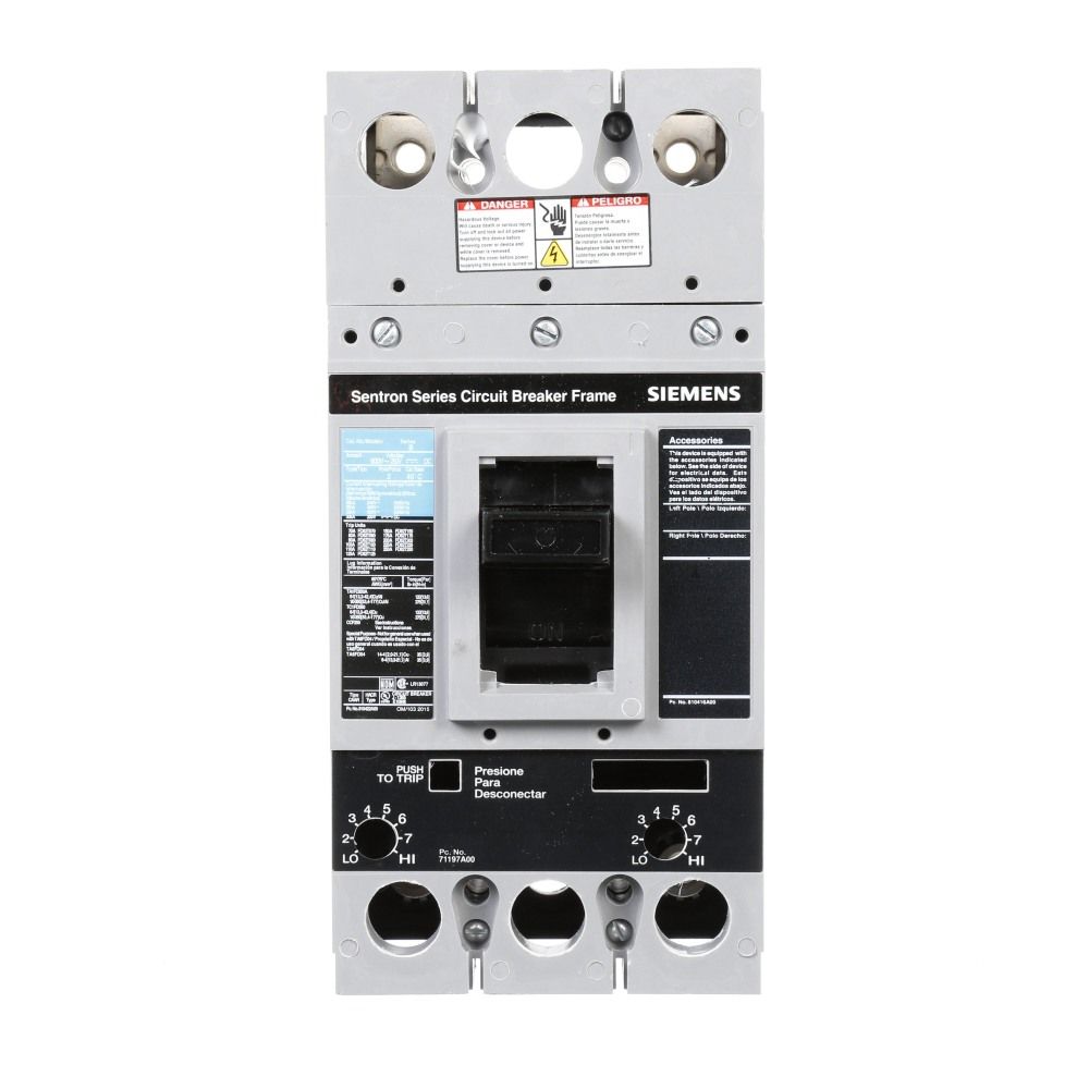 FD62B150 - Siemens 150 Amp 2 Pole 600 Volt Feed Thru Molded Case Circuit Breaker