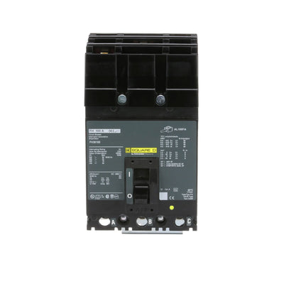 FH36100 - Square D 100 Amp 3 Pole 600 Volt Molded Case Circuit Breaker