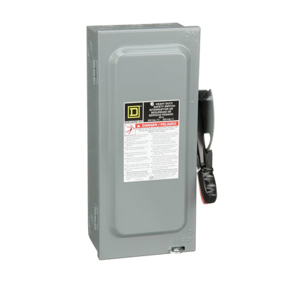 H361 - Square D 30 Amp 3 Pole 600 Volt Disconnect and Safety Switch
