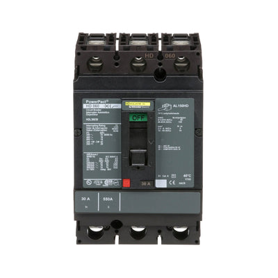 HDL36030 - Square D 30 Amp 3 Pole 600 Volt Molded Case Circuit Breaker