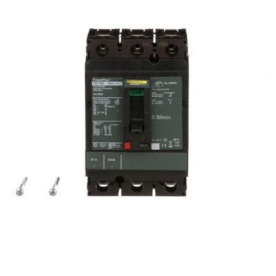 HGL36020 - Square D 20 Amp 3 Pole 600 Volt Molded Case Circuit Breaker