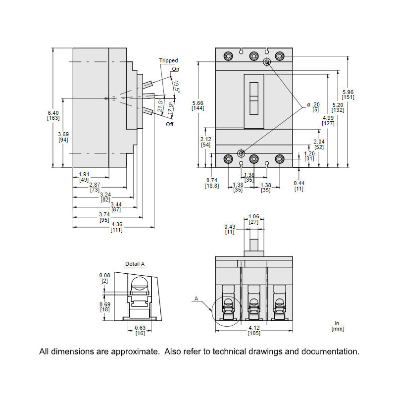 HGL36035 - Square D - 35 Amp Molded Case Circuit Breaker