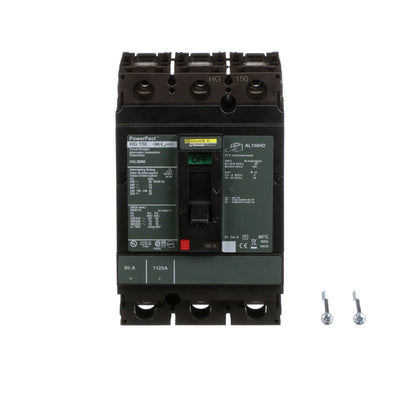 HGL36090 - Square D 90 Amp 3 Pole 600 Volt Molded Case Circuit Breaker