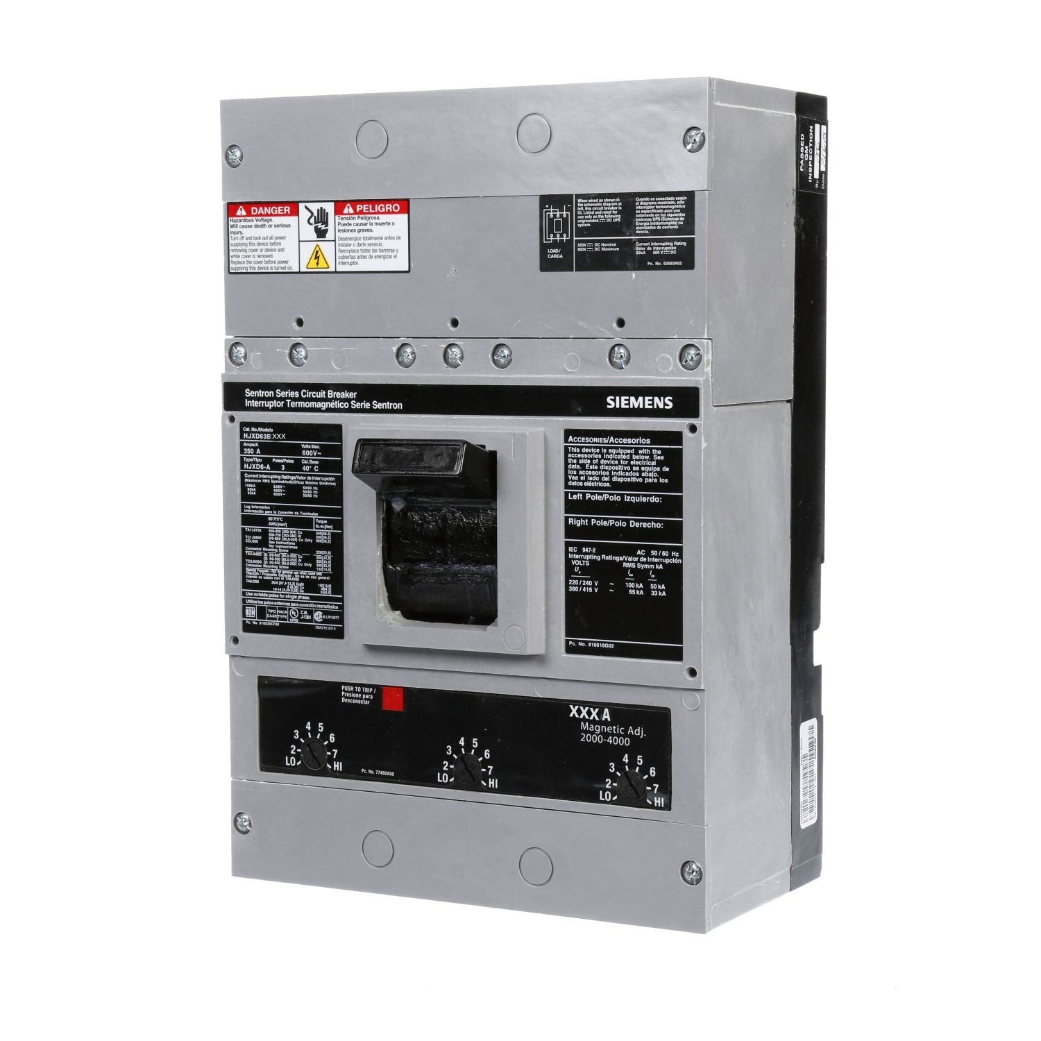 HJXD63B250 - Siemens - Molded Case Circuit Breaker
