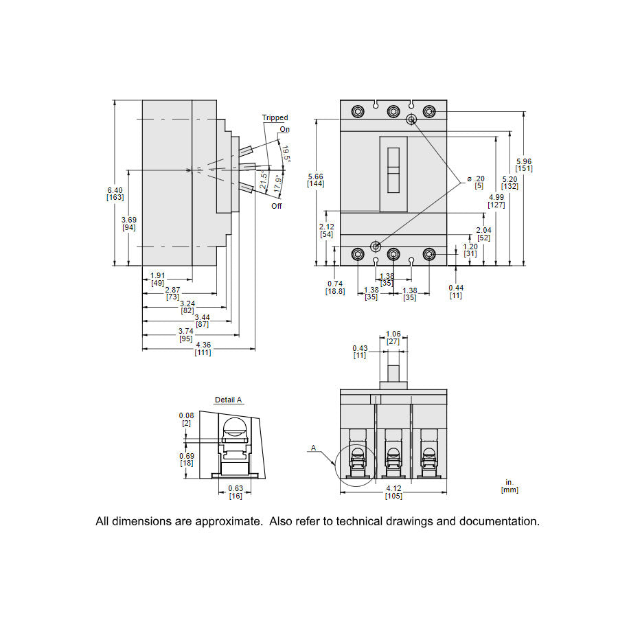 HLL36045 - Square D - 45 Amp Molded Case Circuit Breaker