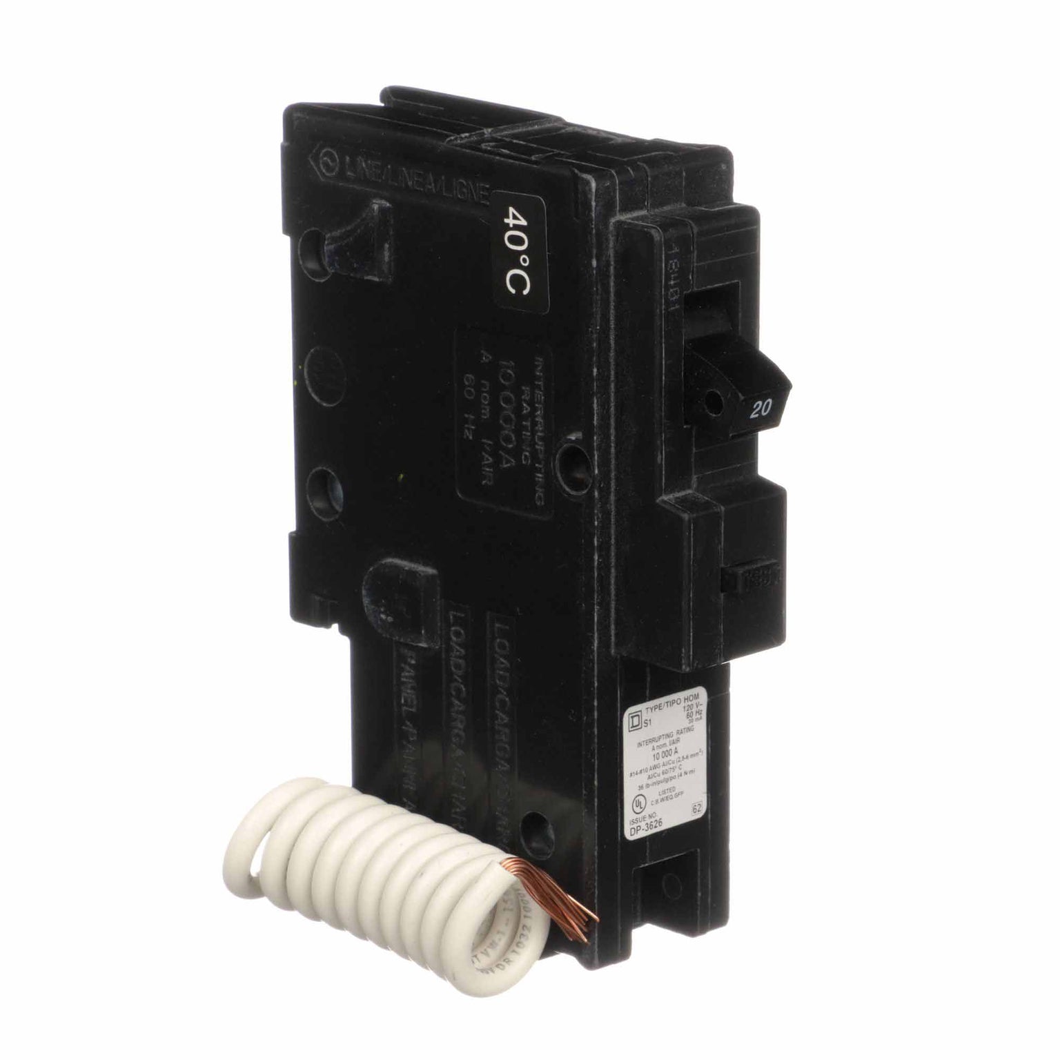 HOM120EPD - Square D - 20 Amp Molded Case Circuit Breaker