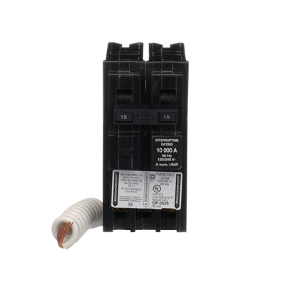 HOM215EPD - Square D 15 Amp 2 Pole 240 Volt Plug-In Molded Case Circuit Breaker