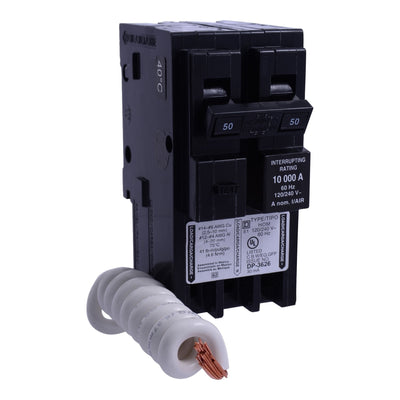 HOM250EPD - Square D 50 Amp 2 Pole 240 Volt Plug-In Molded Case Circuit Breaker