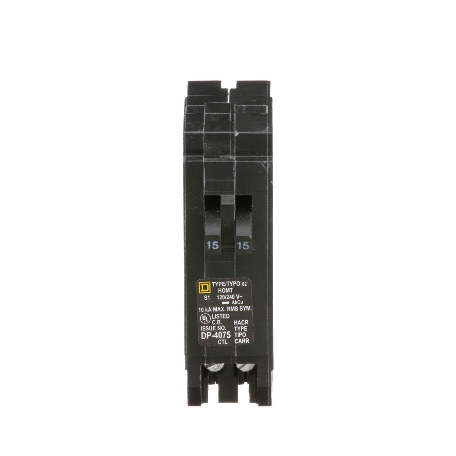 CHOMT1515 - HomeLine 15 Amp 1 Pole 240 Volt Plug-In Circuit Breaker