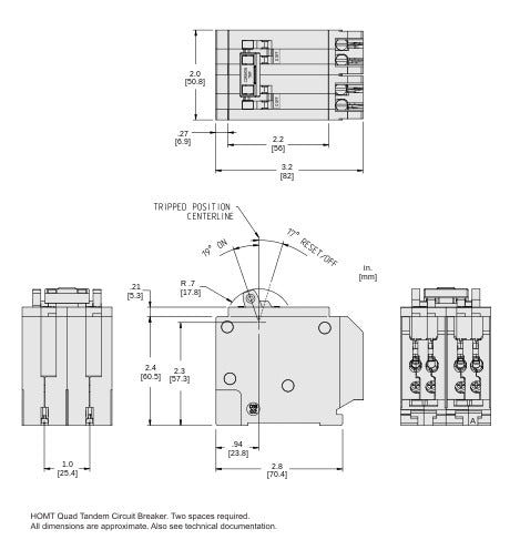 HOMT1515215CP - Square D Homeline - Quad Circuit Breaker