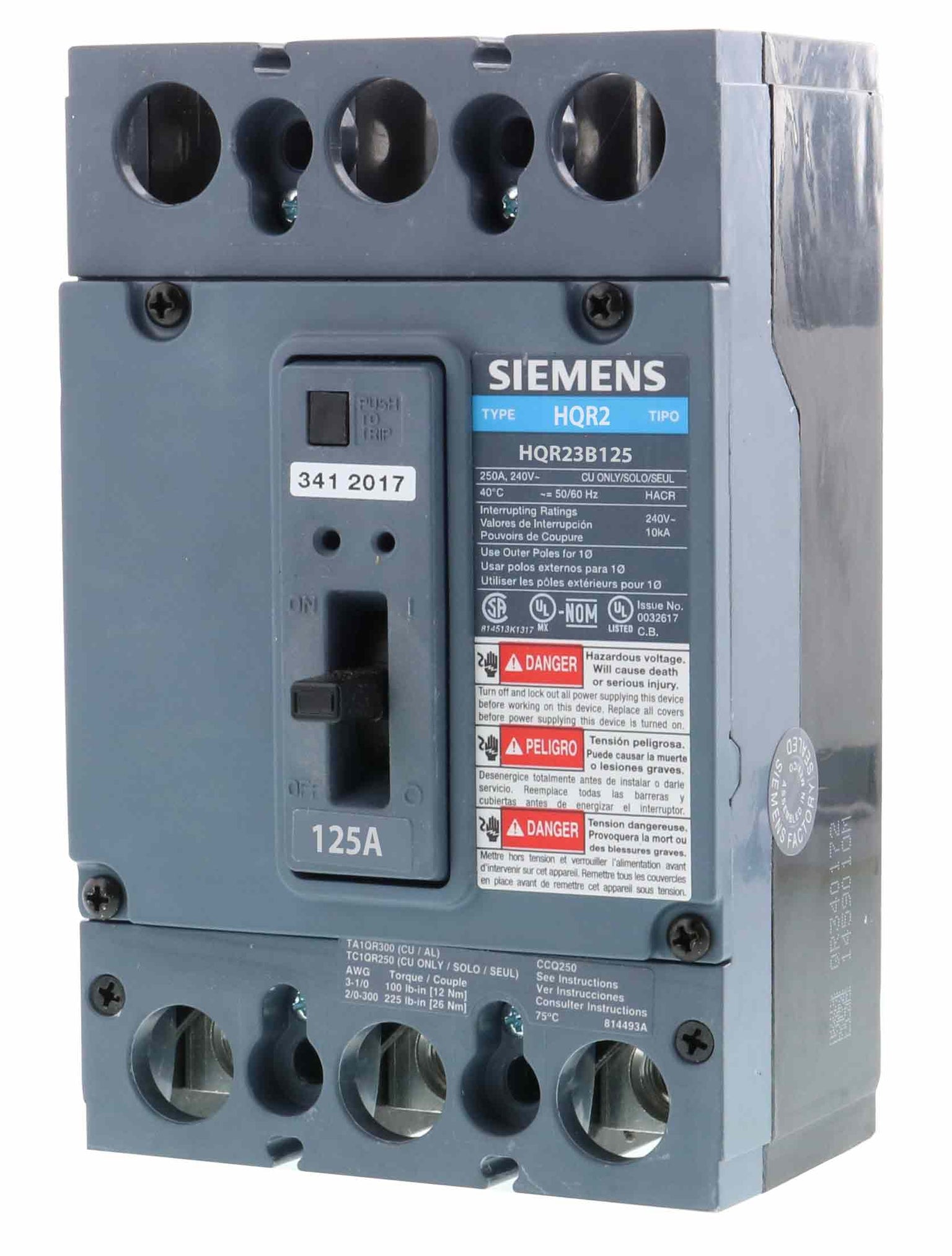 HQR23B125 - Siemens - Molded Case Circuit Breaker