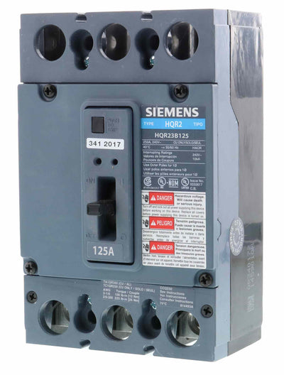 HQR23B125L - Siemens 125 Amp 3 Pole 240 Volt Molded Case Circuit Breaker