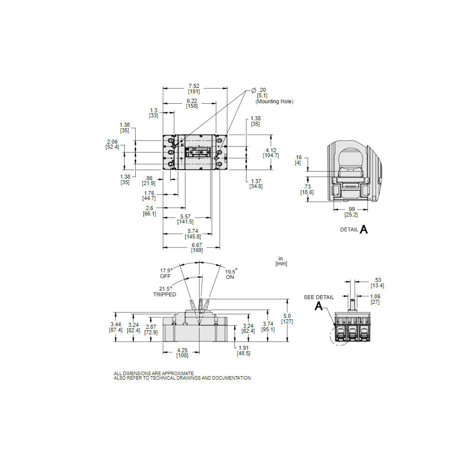 JGM36175 - Square D - 175 Amp Molded Case Circuit Breaker