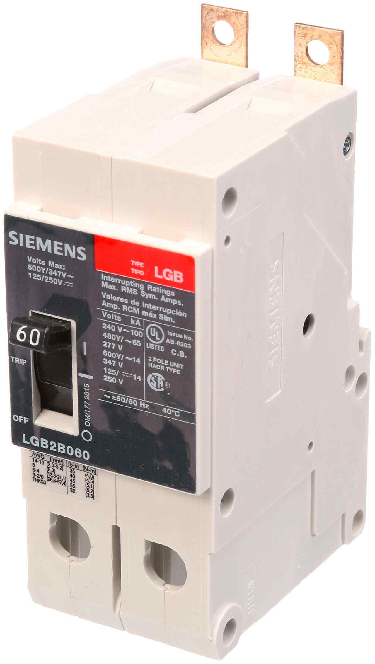 LGB2B060B - Siemens - Molded Case Circuit Breaker