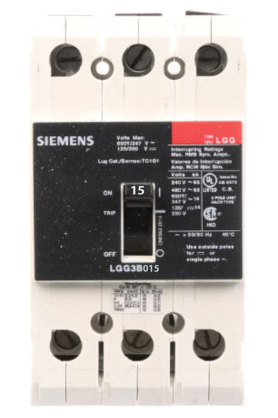 LGG3B015 - Siemens - Molded Case Circuit Breaker