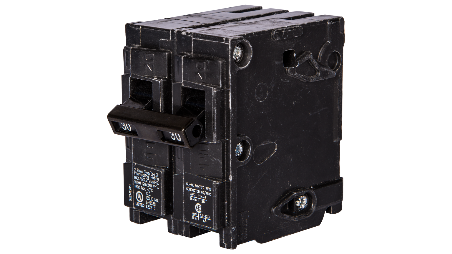 MP240KH - Siemens 40 Amp 2 Pole 240 Volt Plug-In Molded Case Circuit Breaker