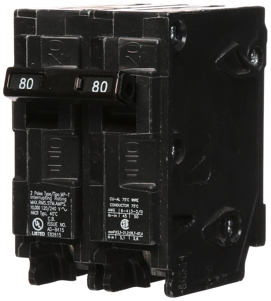 MP280 - Siemens 80 Amp 2 Pole 240 Volt Plug-In Molded Case Circuit Breaker