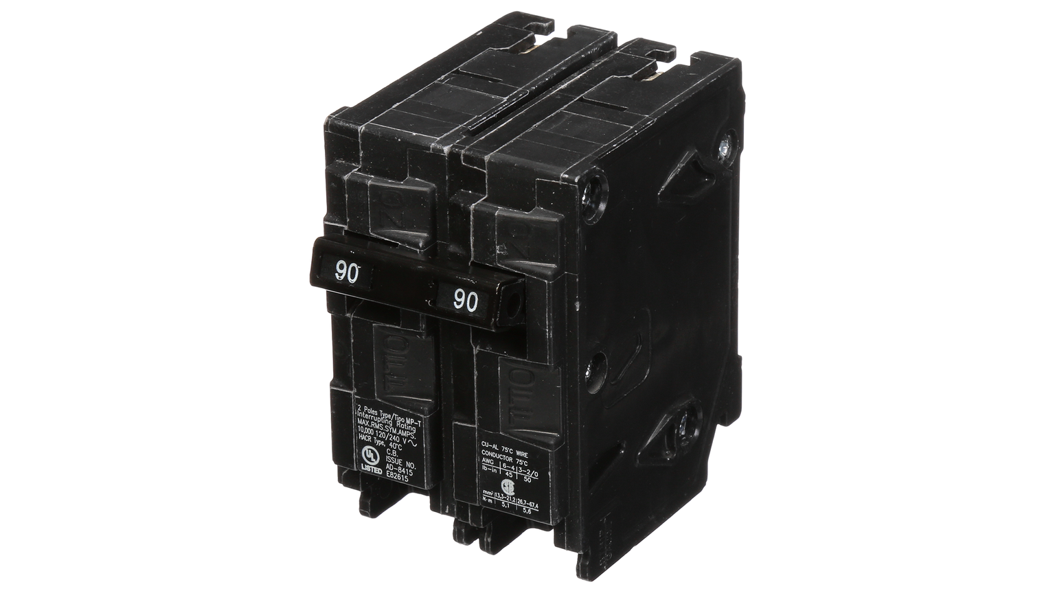 MP290 - Siemens 90 Amp 2 Pole 240 Volt Plug-In Molded Case Circuit Breaker