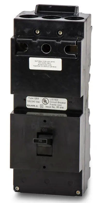 QE270VH - Square D 70 Amp 2 Pole 240 Volt Molded Case Circuit Breaker