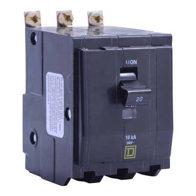 QHB325 - Square D 25 Amp 3 Pole 240 Volt Bolt-On Molded Case Circuit Breaker