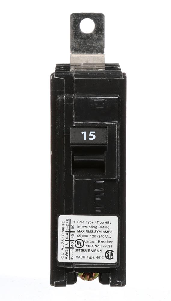 B115HH - Siemens 15 Amp 1 Pole 120 Volt Molded Case Circuit Breaker