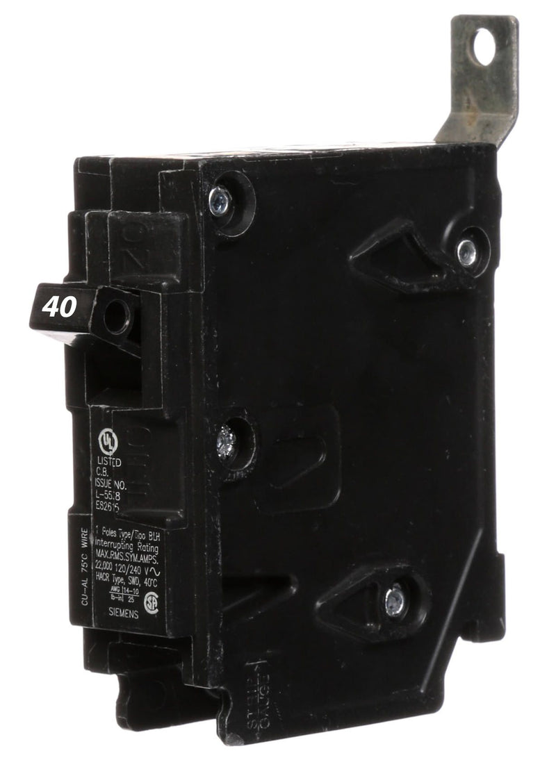 B140H - Siemens 40 Amp 1 Pole 120 Volt Molded Case Circuit Breaker
