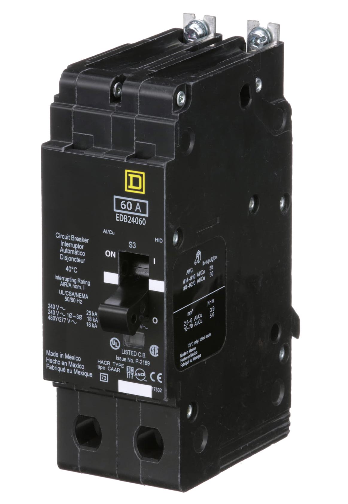 EDB24060 - Square D - Molded Case Circuit Breaker