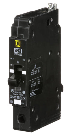 EGB14030 - Square D 30 Amp 1 Pole 277 Volt Bolt-On Circuit Molded Case Breaker