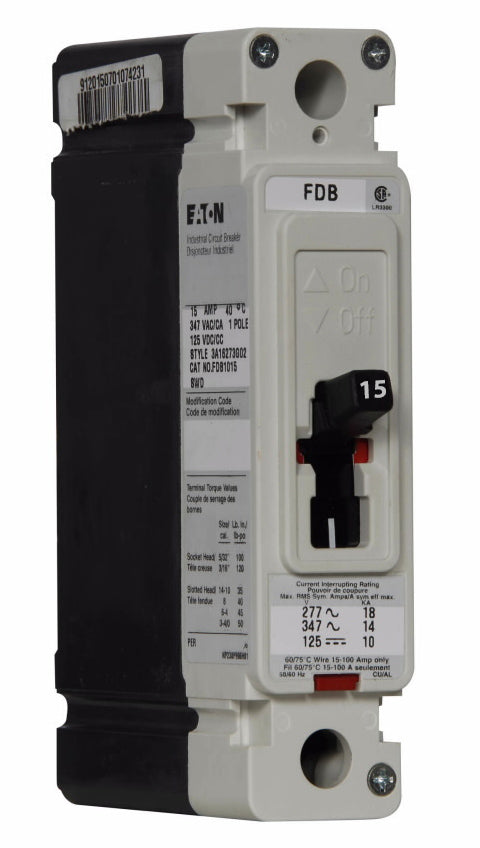 FDB1015L - Eaton - 15 Amp Molded Case Circuit Breaker