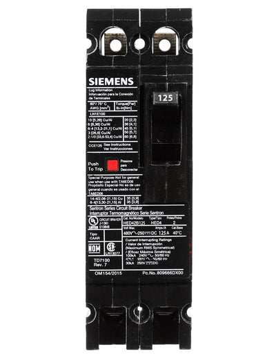 HED42B125L - Siemens - Molded Case Circuit Breaker