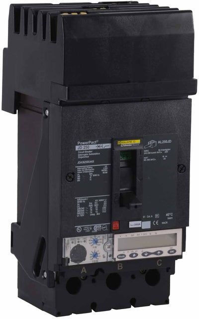 JDA36250U44X - Square D 250 Amp 3 Pole 600 Volt Molded Case Circuit Breaker