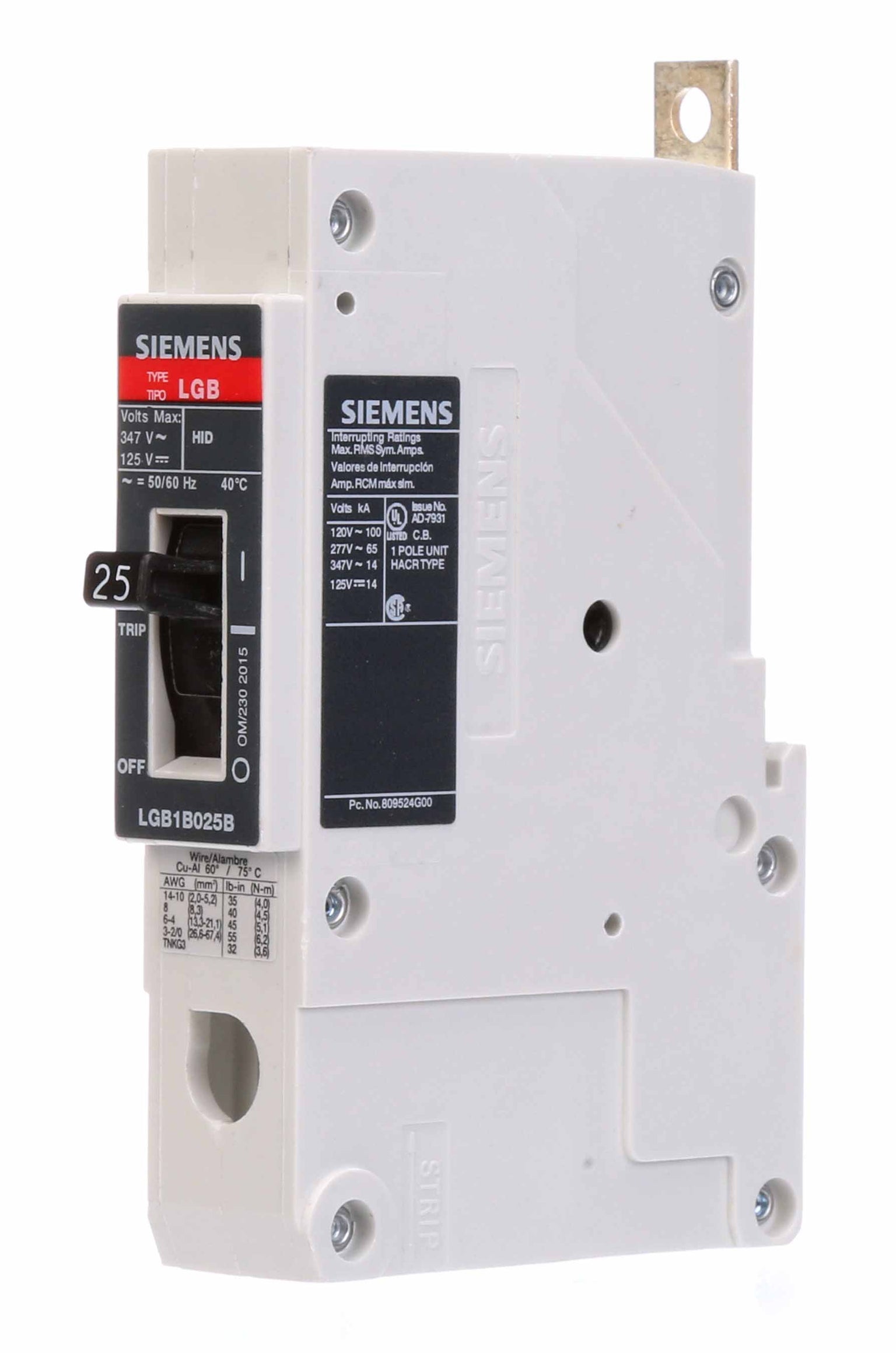 LGB1B025B - Siemens - Molded Case Circuit Breaker
