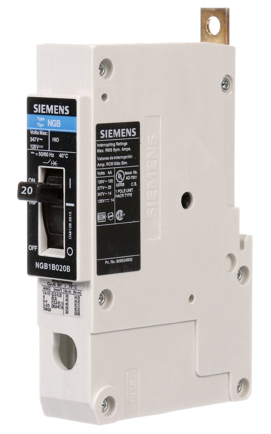 NGB1B020B - Siemens - Molded Case Circuit Breaker