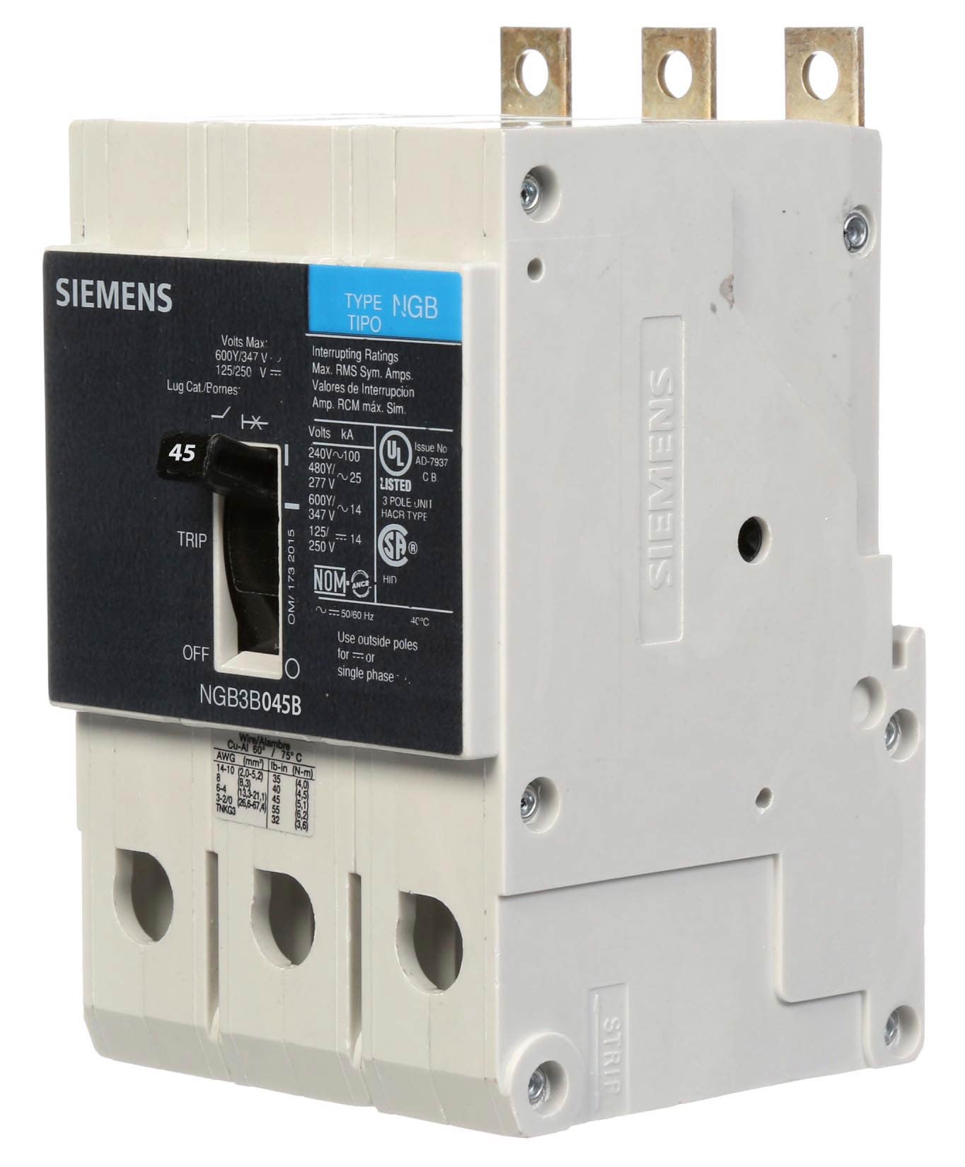 NGB3B045B - Siemens - Molded Case Circuit Breaker