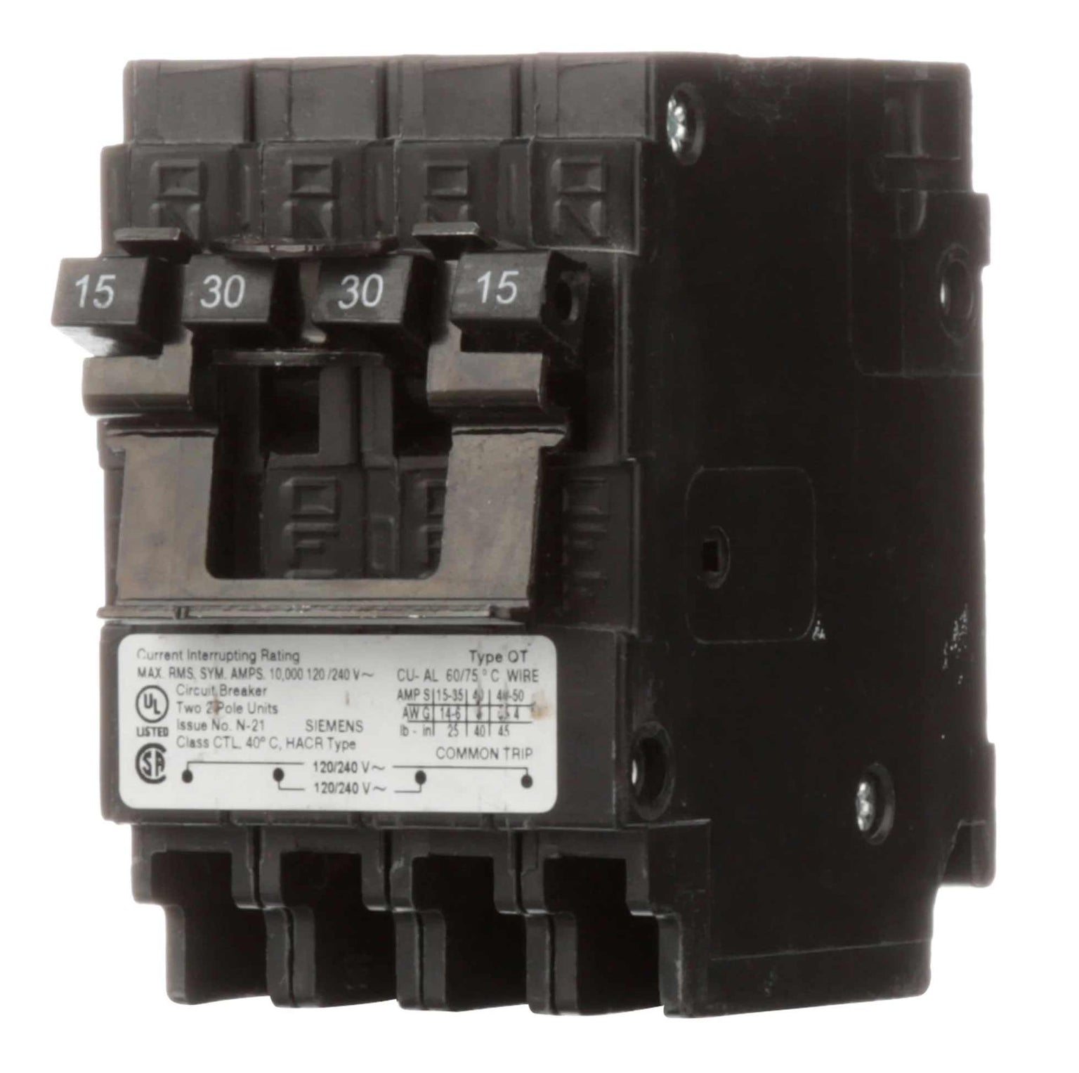 Q21530CT2 - Siemens - 30 Amp Molded Case Circuit Breaker