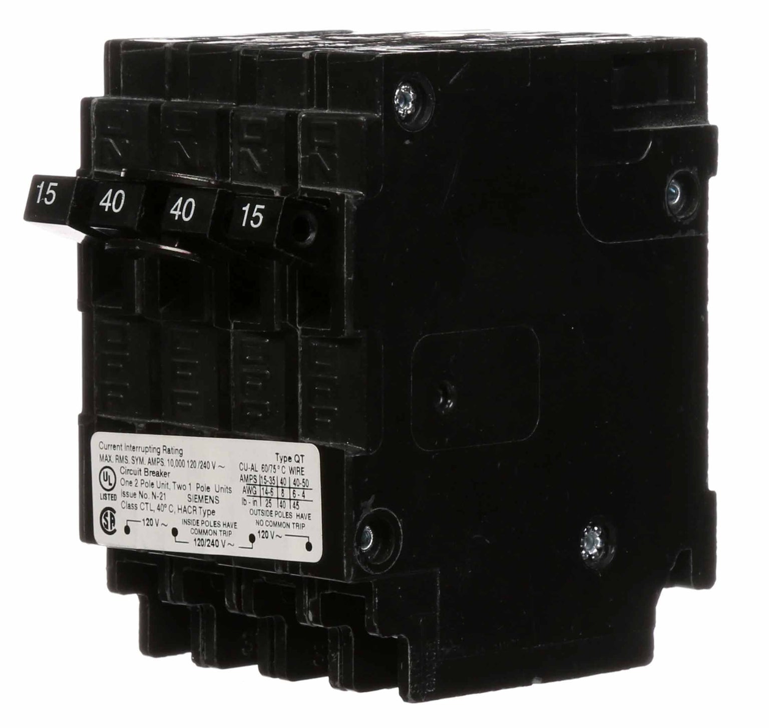 Q21540CT - Siemens - 40 Amp Molded Case Circuit Breaker