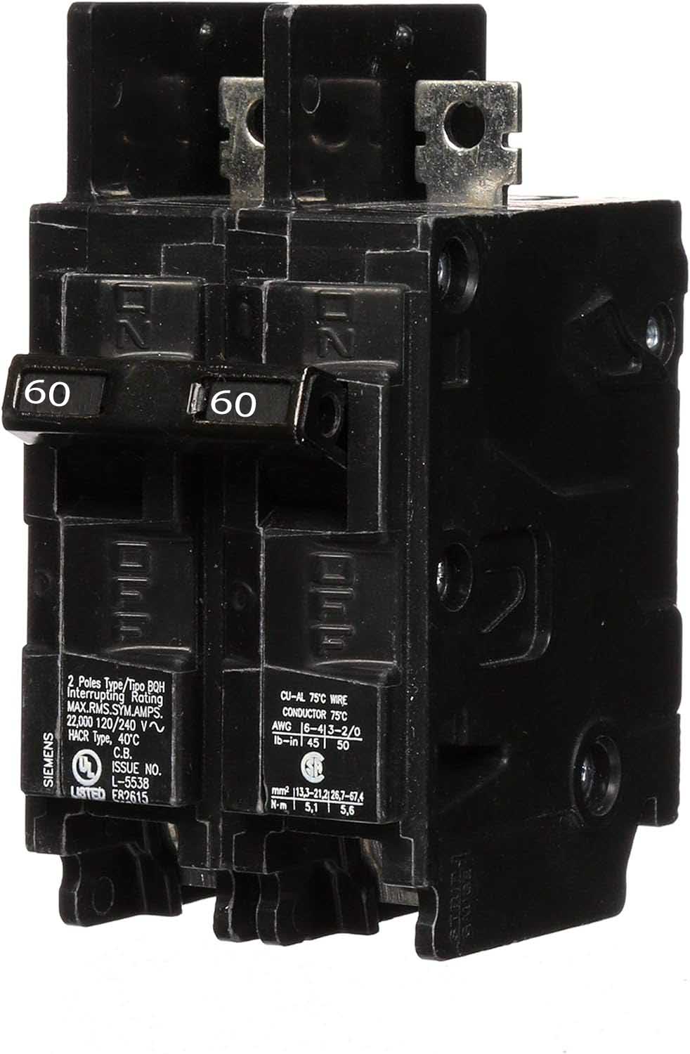 BQ2B060H - Siemens - 60 Amp Molded Case Circuit Breaker