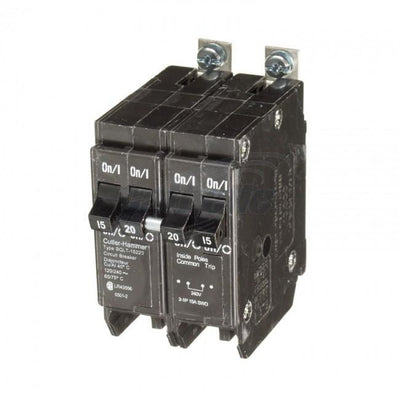 BQLT-15-220 - Commander Bolt-On Space Saver Quad Two 15 Amp Single Pole & One 20 Amp Double Pole Bolt-On Circuit Breaker