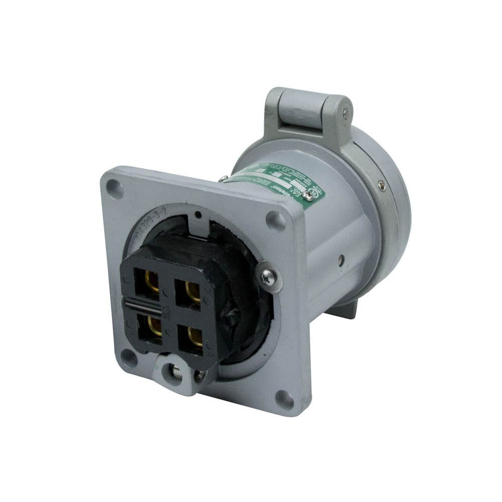 ADR1044 - Appleton - 100 Amp 600V 4 Pole 4 Wire Powertite Series Pin & Sleeve Receptacle